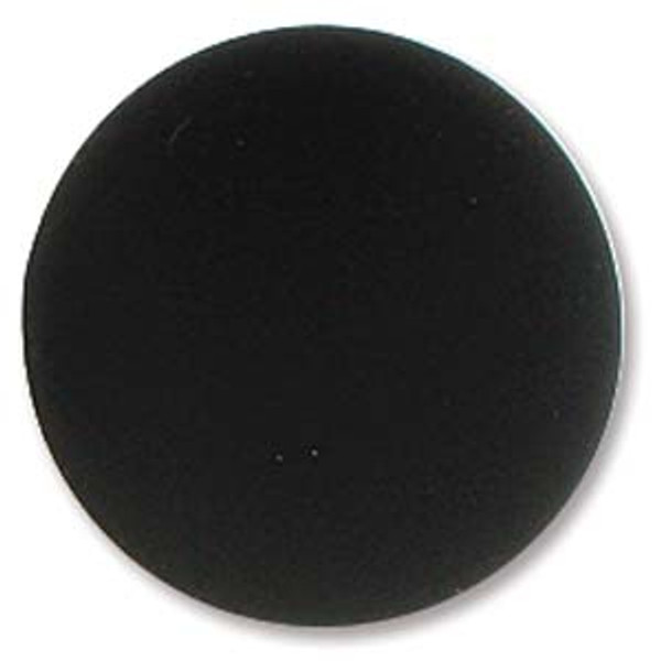 Lunasoft Round Cabochon 18MM - Opaque Black | 1 Each