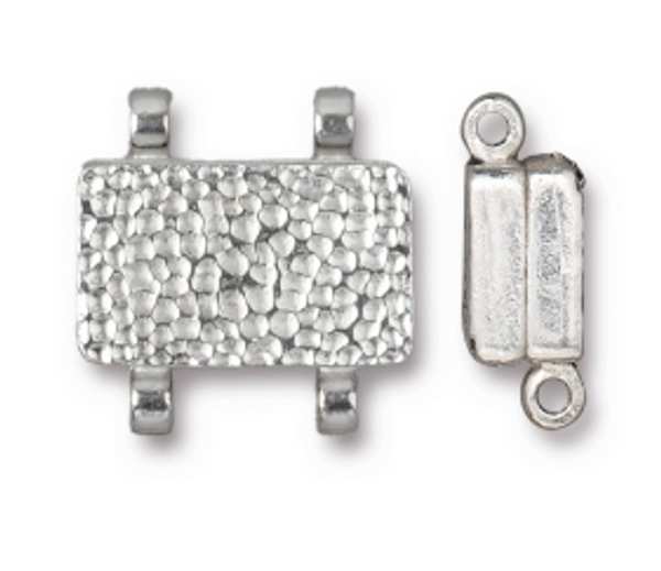 TierraCast Magnetic Stitch-in Clasp Set: Hammertone | 1 Each