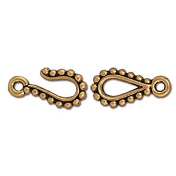 TierraCast Clasp Set: Beaded Hook & Eye | Pk of 2 sets