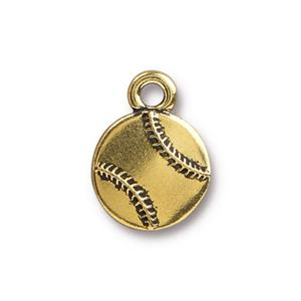 TierraCast Charms: Baseball | Pk of 2
