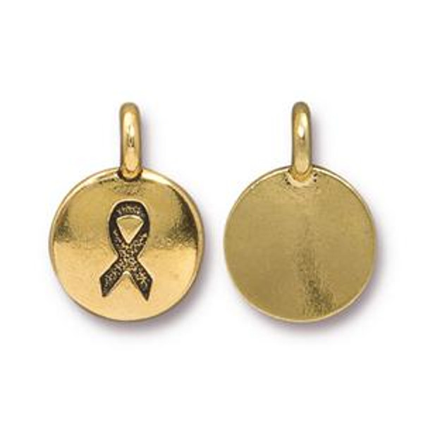 TierraCast Charms: Awareness Ribbon | Pk of 2