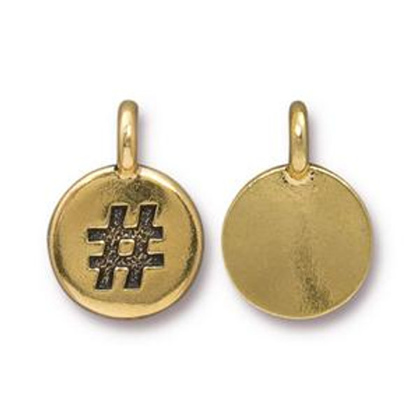 TierraCast Charms: Hashtag | Pk of 2