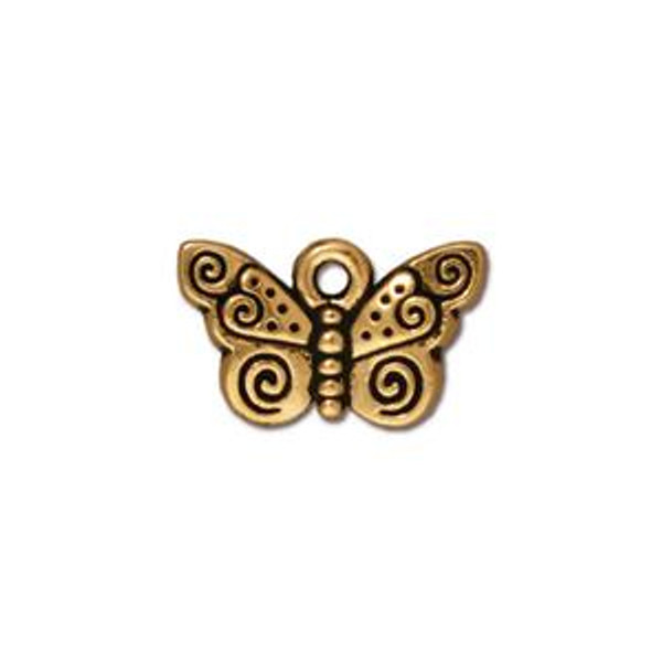 Tierracast Charms: Drop, Spiral Butterfly | Pk of 2