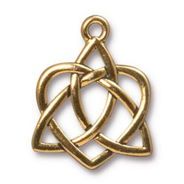 TierraCast Charms: Drop, Celtic Open Heart | Pk of 2