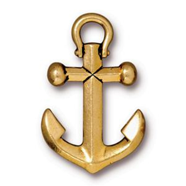 Charms: Small Anchor by TierraCast | Pk of 2