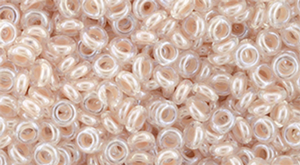 Demi Round Bead by Toho #1068 Clear / Blush Inside Color Lined