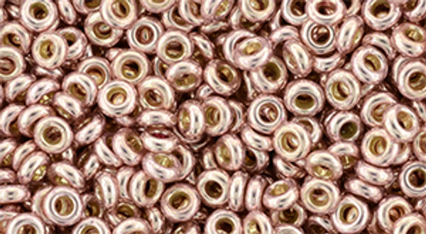 Demi Round Bead by Toho #PF552 PermaFinish Galvanized Sweet Blush