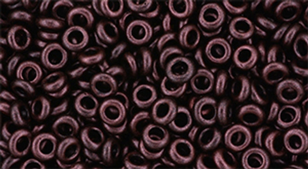 Demi Round Bead by Toho #Y911 HYBRID Metallic Suede - Red Copper