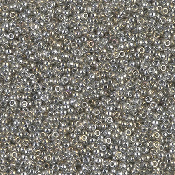 Round Seed Bead by Miyuki - #1881 Silver Gray Transparent Gold Luster