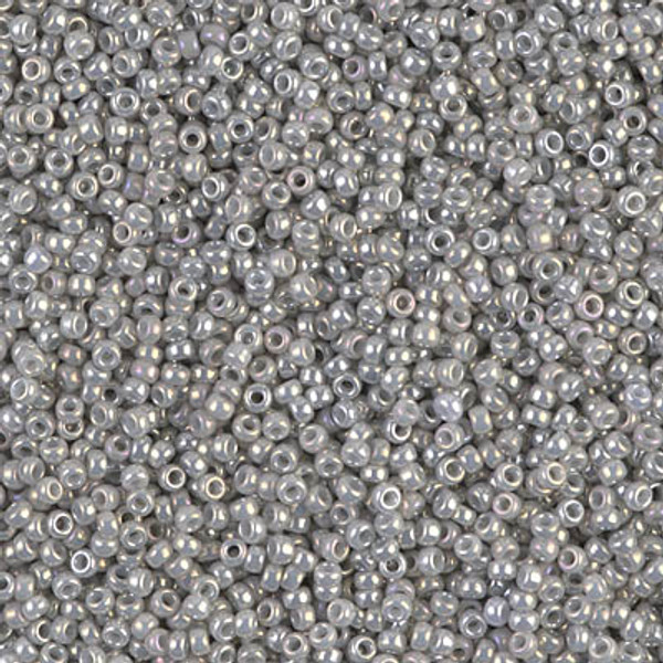 Round Seed Bead by Miyuki - #1866 Gray Opaque Luster