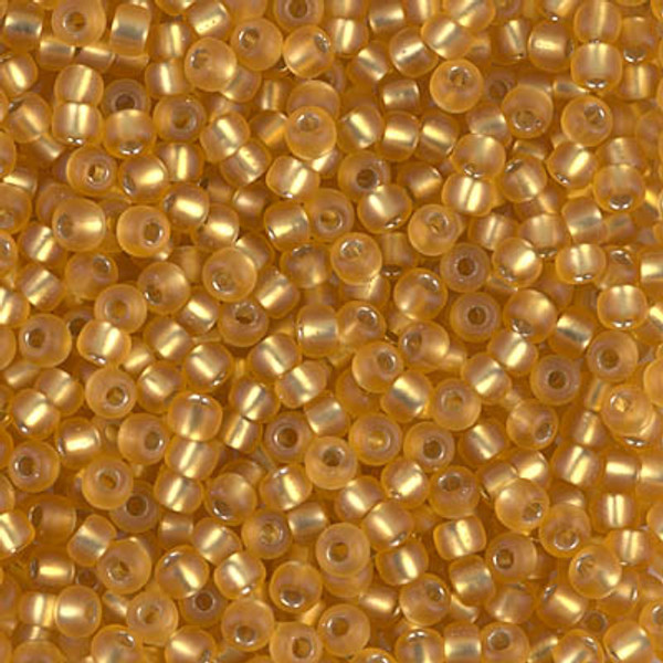 Round Seed Bead by Miyuki - #4-F Dark Gold Transparent Silver-Lined Matte
