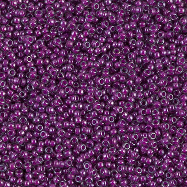Round Seed Bead by Miyuki - #2247 Fuchsia Inside Color Lined Luster