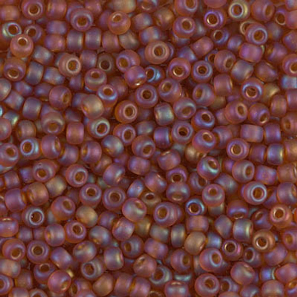 Round Seed Bead by Miyuki - #133-FR Topaz Transparent Rainbow Matte