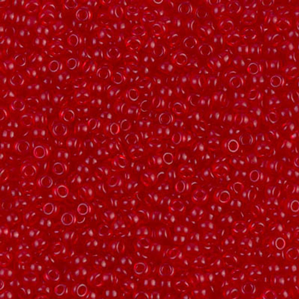 Round Seed Bead by Miyuki - #141-SF Ruby Transparent Semi-Matte