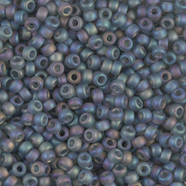 Round Seed Bead by Miyuki - #152-FR Gray Transparent Rainbow Matte