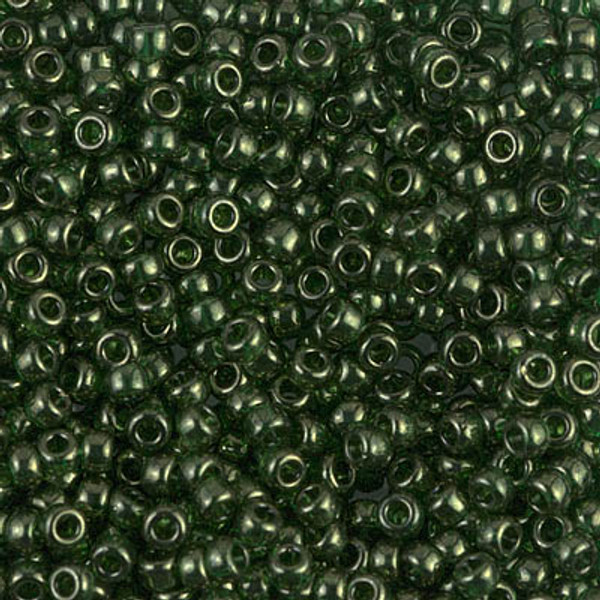 Round Seed Bead by Miyuki - #306 Olive Transparent Gold Luster