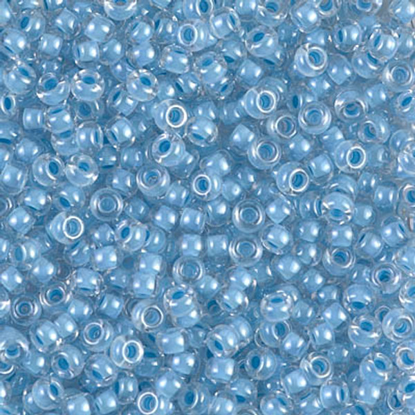 Round Seed Bead by Miyuki - #221 Sky Blue Inside Color Lined