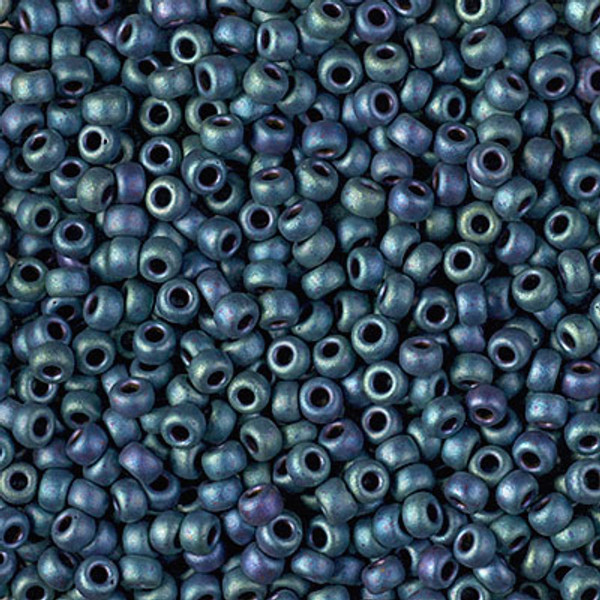 Round Seed Bead by Miyuki - #2064 Blue Green Metallic Rainbow Matte