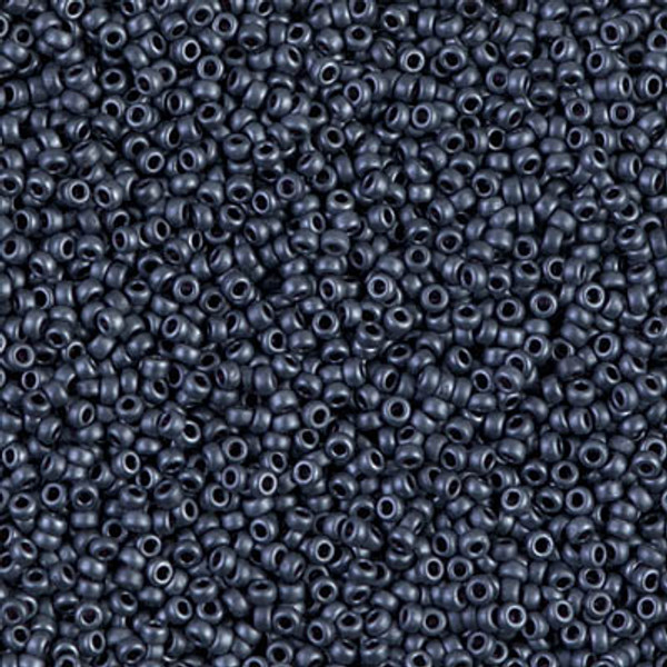 Round Seed Bead by Miyuki - #2001 Gunmetal Matte