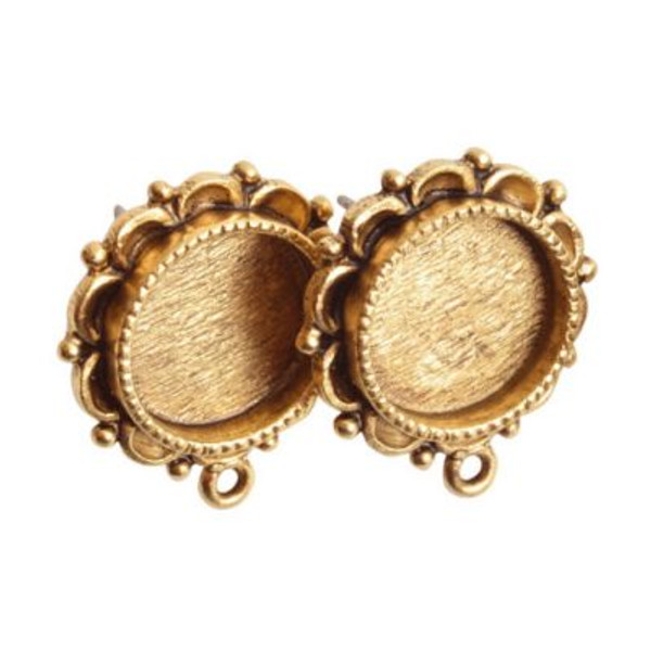 Nunn Earrings: Ornate Mini Circle | 1 Pair