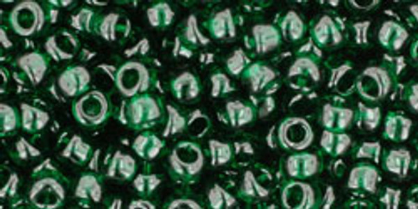 Round Seed Bead by Toho - #939 Green Emerald Transparent