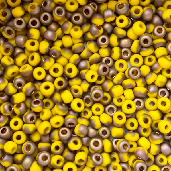 Round Seed Bead by Toho - #Y853F HYBRID Yellow Sunshine Apollo Matte *Discontinued*