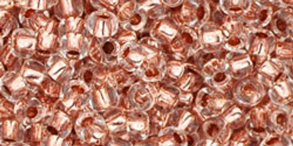 Round Seed Bead by Toho - #740 Clear / Copper Inside Color Lined
