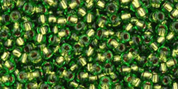 Round Seed Bead by Toho - #742 Peridot / Copper Inside Color Lined