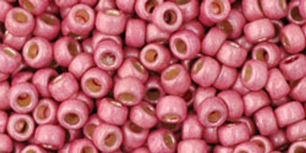 Round Seed Bead by Toho - #PF553-F PermaFinish Galvanized Pink Lilac Matte