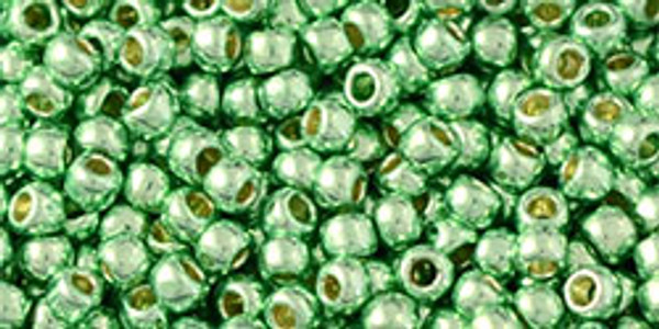 Round Seed Bead by Toho - #PF570 PermaFinish - Galvanized Mint Green