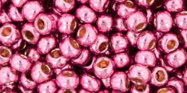 Round Seed Bead by Toho - #PF553 PermaFinish - Galvanized Pink Lilac