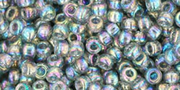 Round Seed Bead by Toho - #0176 Black Diamond Transparent Rainbow