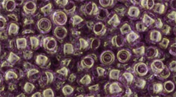 Round Seed Bead by Toho - #628 Pink Rose Transparent Gold Luster