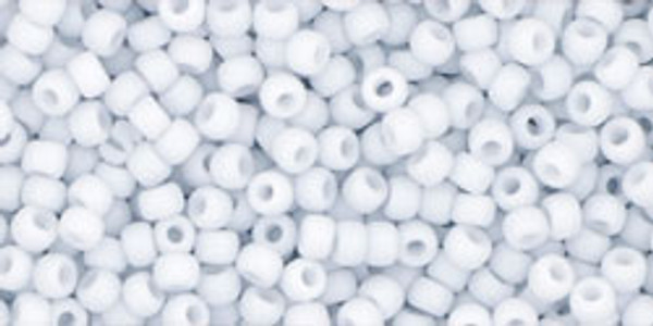 Round Seed Bead by Toho - #767 Pastel Light Gray Opaque Matte