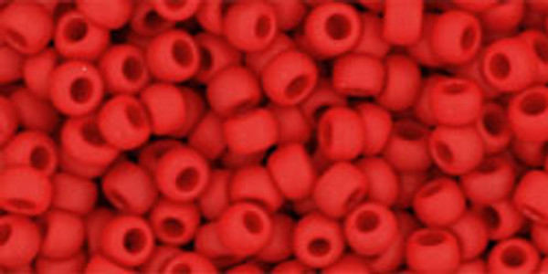 Round Seed Bead by Toho - #45-F Pepper Red Opaque Matte