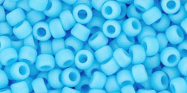 Round Seed Bead by Toho - #43-F Blue Turquoise Opaque Matte
