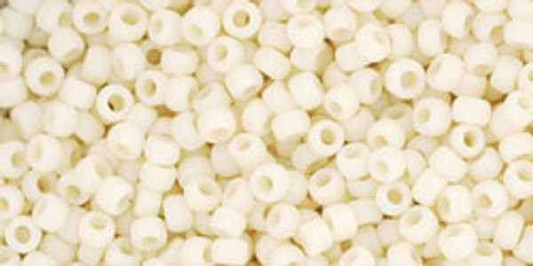 Round Seed Bead by Toho - #51-F Light Beige Opaque Matte