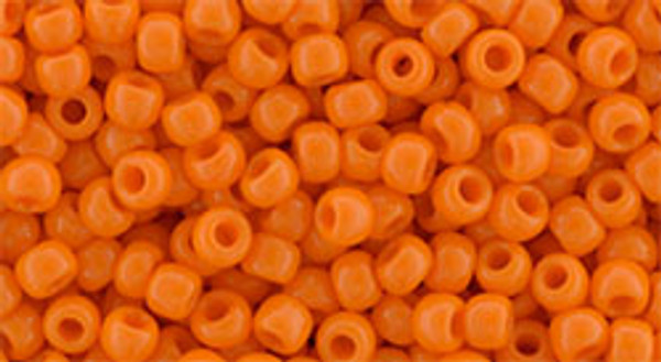 Round Seed Bead by Toho - #42-D Orange Opaque