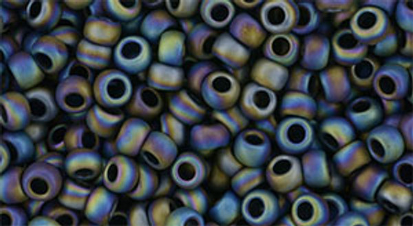 Round Seed Bead by Toho - #86-F Iris Opaque Rainbow Matte