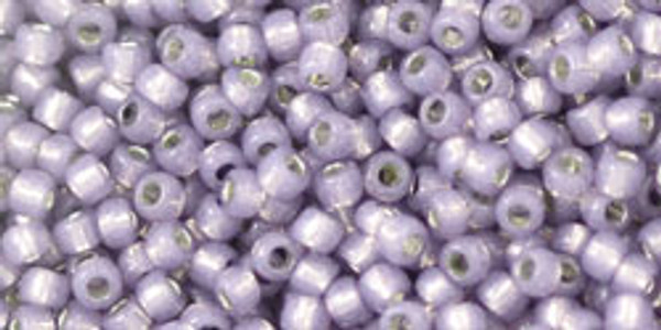 Round Seed Bead by Toho - #PF2122 PermaFinish - Milky Alexandrite Transparent Silver-Lined