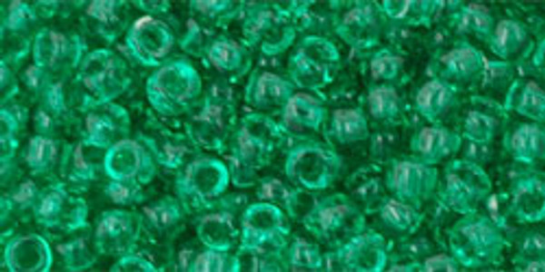 Round Seed Bead by Toho - #72 Beach Glass Green Transparent
