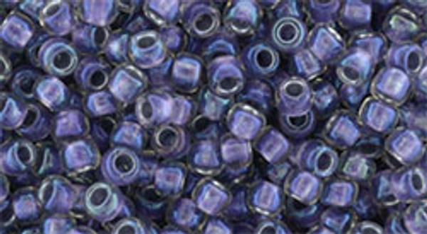 Round Seed Bead by Toho - #265 Clear / Purple Metallic Rainbow Inside Color Lined