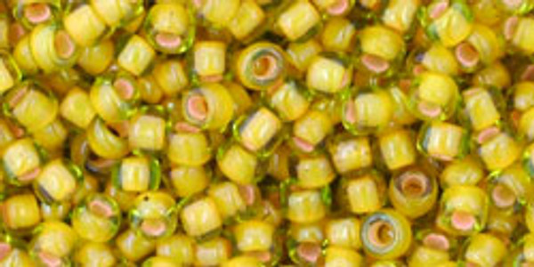 Round Seed Bead by Toho - #302 Jonquil / Apricot Inside Color Lined