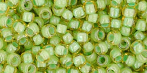 Round Seed Bead by Toho - #945 Jonquil / Mint Julep Inside Color Lined