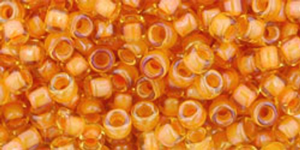 Round Seed Bead by Toho - #950 Jonquil / Burnt Orange Inside Color Lined
