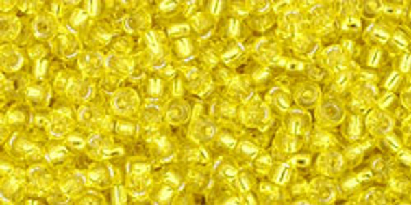 Round Seed Bead by Toho - #32 Lemon Transparent Silver-Lined