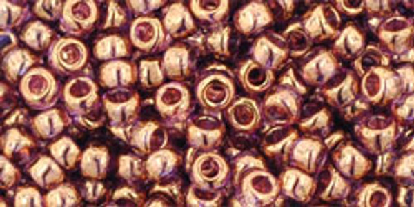 Round Seed Bead by Toho - #0203 Light Amethyst Gold Luster