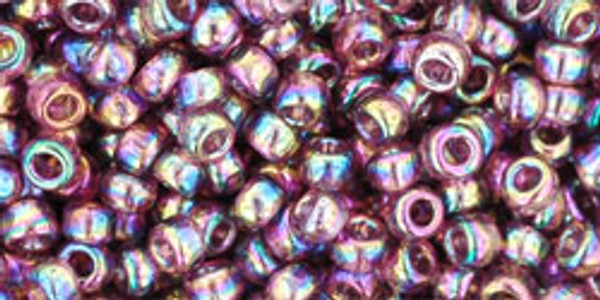 Round Seed Bead by Toho - #0166-B Medium Amethyst Transparent Rainbow