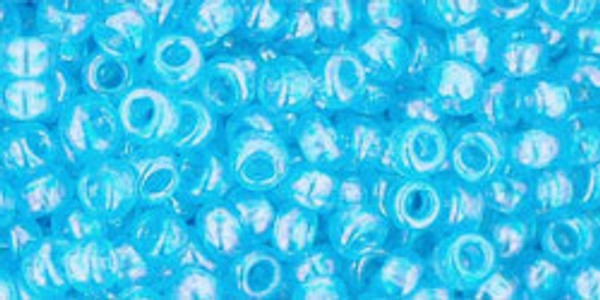 Round Seed Bead by Toho - #0163 Aquamarine Transparent Rainbow