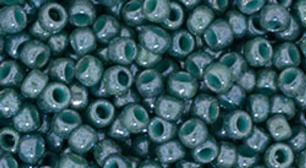 Round Seed Bead by Toho - #1207 Turquoise / Blue Marbled Opaque